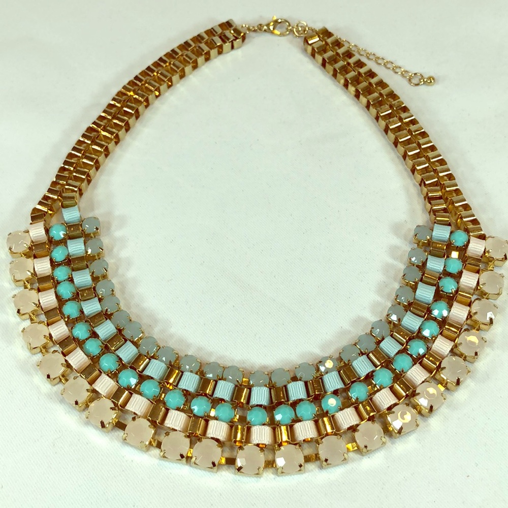 Cache 18” Bohemian Style Aqua & Blush Statement - image 1